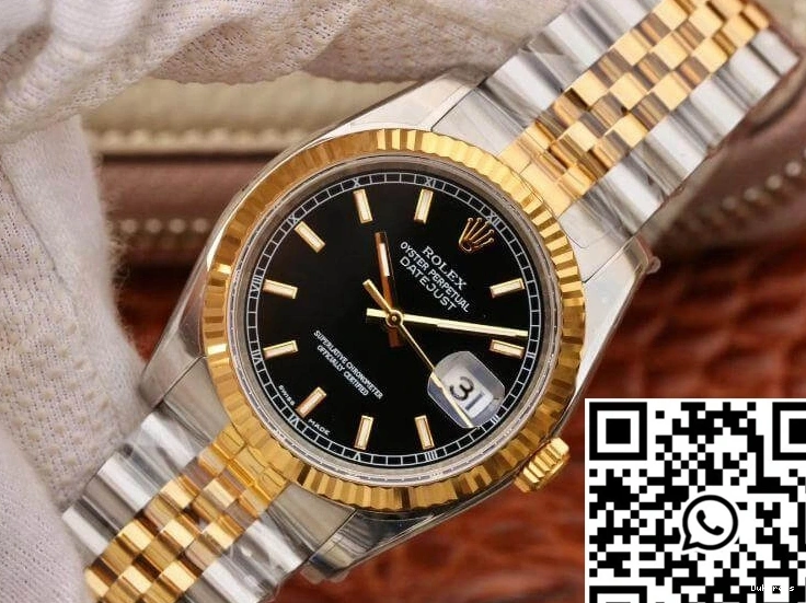 36mm Black Rolex Datejust AR Factory Dial 126233 1225